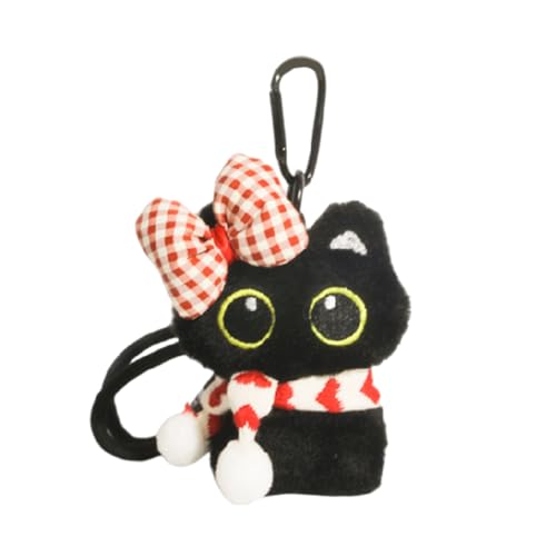 JUNNASALIKER Weiche Plüschkatz Schlüsselringe Anspruchsvoller Schwarzer Katze Plüschschlüsselkette Mit Weicher Berührung Für Taschenschlüsselbaus Rucksäcke JUNNASALIKER Weiche Plüschkatz Schlüsselringe Anspruchsvoller Schwarzer Katze Plüschschlüsselkette Mit Weicher Berührung Für Taschenschlüsselbaus Rucksäcke von JUNNASALIKER
