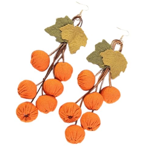 Mode Personalisieren Herbstohrringe Dekoration Für Frauen Handgefertigtes Stoffkürbis Und Sonnenblumen Dangle Schmuck von JUNNASALIKER