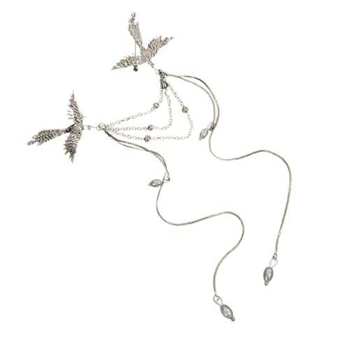 JUNNASALIKER Phoenixes Brosche Mit Perlen Und Rand Für Frauen Und Männer Fließende Quasten Pin Party Accessoires Jubiläumsgeschenk von JUNNASALIKER