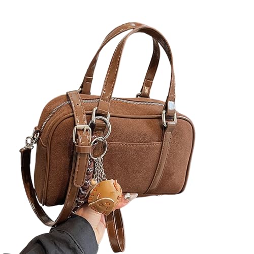 Stilvolle Handtasche Aus Wildlederimitat Mit Tragegriff Oben Für Damen Umhängetasche Für Arbeit Und Shopping von JUNNASALIKER