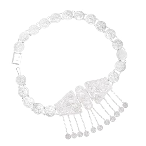Taillenschmuck Einstellbarer Länge Ethnische Münz Quasten Gürtellegierung Textur Für Frauen Die Einzigartige Und Stilvolle Outfits Suchen von JUNNASALIKER