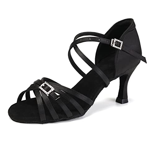 JUODVMP Damen Ballsaal Latein Tanzschuhe Salsa Tango Gesellschaftstanz Tanzparty Praxis Leistung Modell 518-5, 40 EU von JUODVMP