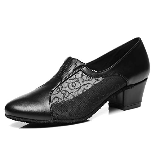 JUODVMP Damen Tanzschuhe Slip on Latein Salsa Tango Bachata Walzer Praxis und Leistung Tanzschuhe Modell YCL293, 43EU von JUODVMP