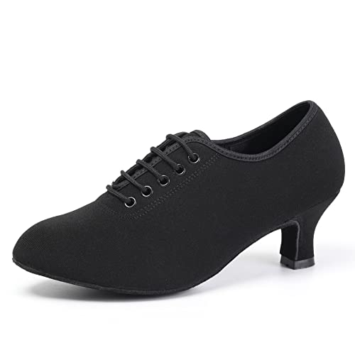 JUODVMP Tanzschuhe Damen Standard Und Latein Jazz Damen Lehrleistung Gesellschaftstanzschuhe Schnürung Modern Modell KCBD,39 EU von JUODVMP