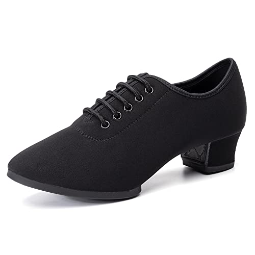 JUODVMP Damen Gesellschaftstanzschuhe Schnürung Geschlossene Zehe Modern Jazz Latein Praxis Lehre Leistung Tanzschuhe Modell NJB,40 EU von JUODVMP