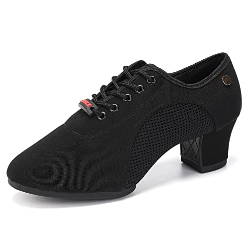 JUODVMP Geschlossene Tanzschuhe Latein Jazz Damen Lehrleistung Standard Gesellschaftstanzschuhe Schnürung Modern Modell 902,41 EU von JUODVMP