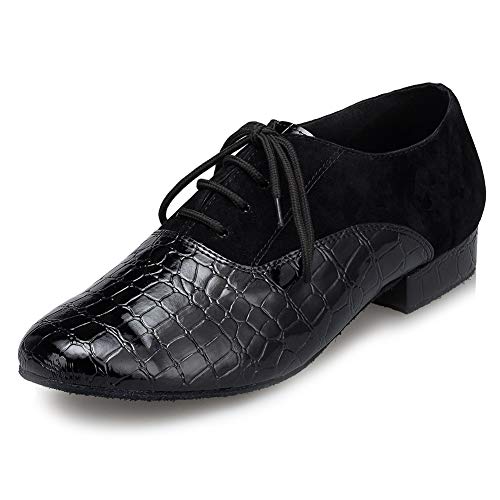 JUODVMP Herren Leder Tanzschuhe Modern Dance Walzer Ballroom Tanzschuhe Modell L145, 46 EU von JUODVMP