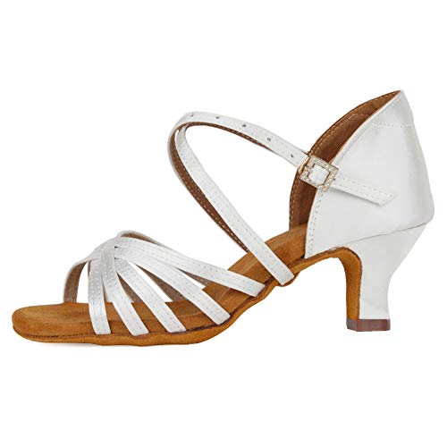 JUODVMP Latein Tanzschuhe für Damen Professionelle Tanzschuhe Ballsaal Party Salsa Tanzübung Performance Schuhe 5cm Absatz,39 EU von JUODVMP