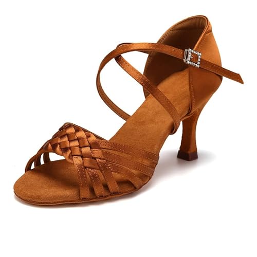 JUODVMP Latein Tanzschuhe für Frauen Professionelle Ballroom Party Salsa Tanz Praxis Leistung Schuhe Modell 3032, 39 EU von JUODVMP