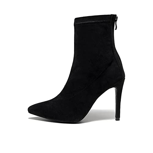 JUODVMP Lateinische Tanzschuhe Frauen Salsa Tango Bachata Ballroom Praxis und Leistung Tanzschuhe Außenbereich Modell 7236,Schwarz-7CM Alle,41 EU von JUODVMP