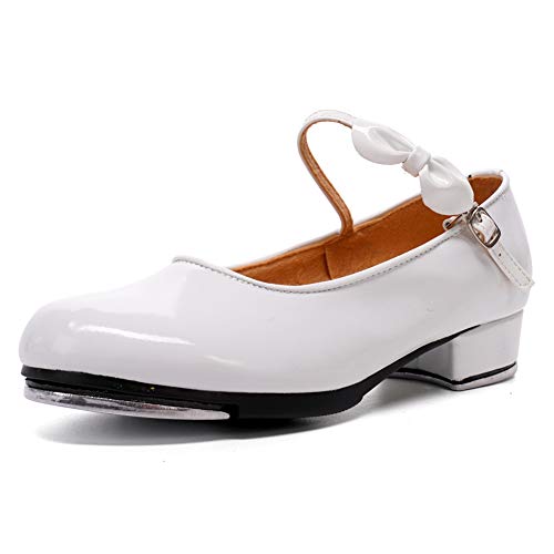 JUODVMP Tap Stepp Schuhe Jazz Stepptanz Schuhe für Damen Damen Mädchen Erwachsene Unisex Steppschuhe, 34 EU von JUODVMP