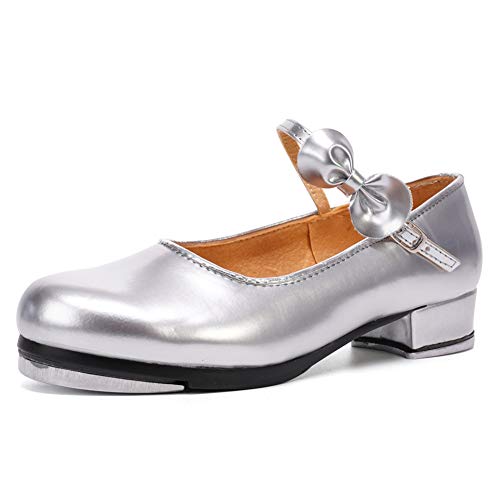 JUODVMP Tap Stepp Schuhe Jazz Stepptanz Schuhe für Damen Damen Mädchen Erwachsene Unisex Steppschuhe, 36 EU von JUODVMP