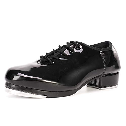 JUODVMP Tap Stepp Schuhe Schnürschuhe Jazz Stepptanz Schuhe für Damen Damen Mädchen Erwachsene Unisex Steppschuhe, 38 EU von JUODVMP
