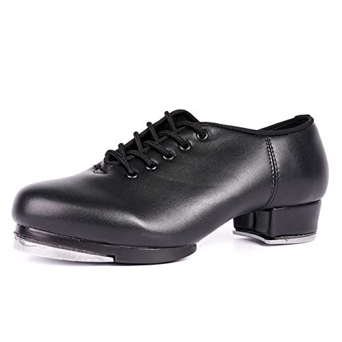 JUODVMP Tap Stepp Schuhe Schnürschuhe Jazz Stepptanz Schuhe für Damen Damen Mädchen Erwachsene Unisex Steppschuhe, 40 EU von JUODVMP