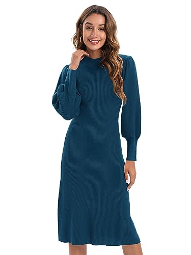 JUOIANTANG Strickkleid Damen Winter Langpullover Modisches Langarm Kleid für Frauen, Winterkleider und Pulloverkleid, Partykleider und Wollkleid für Damen XS-XXL von JUOIANTANG