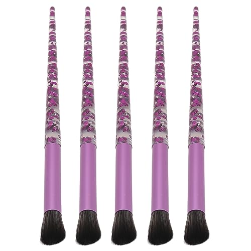 5-teiliges Set für Nasenschatten-Pinsel, Lidschatten-Pinsel-Set, Concealer-Pinsel unter den Augen, Mini-abgewinkelt, flache Oberseite, Konturpinsel zum Verbergen von Puder, Flüssigkeit, Creme, von JUOPZKENN