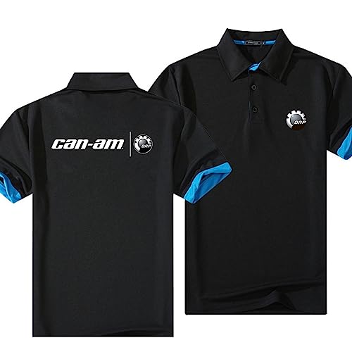 Herren-Poloshirts T-Shirts Für Can-am Bedruckt Golf-Polo-T-Shirts Revers Kurze Ärmel Bequeme Oberteile Kleidung Lässige Polos-Black C||4XL von JUSHUFA