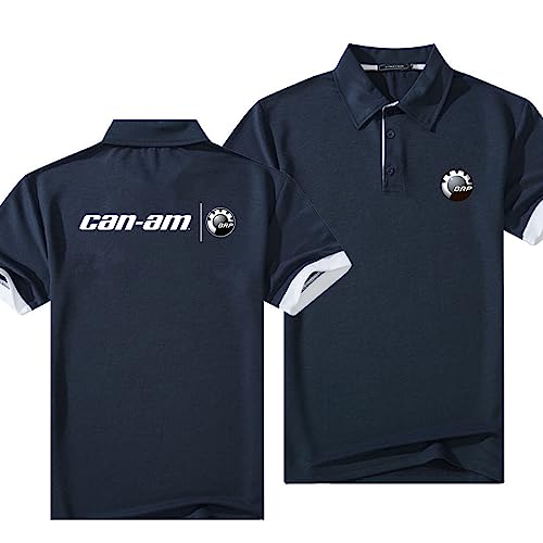 Herren-Poloshirts T-Shirts Für Can-am Bedruckt Golf-Polo-T-Shirts Revers Kurze Ärmel Bequeme Oberteile Kleidung Lässige Polos-Blue C||L von JUSHUFA