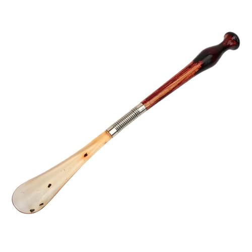 JUSHZ Schuhlöffel Lang Schuhanzieher Schuhloeffel Shoe Horn Reiseschuhlöffel Holz Lang Kunststoff Stabil Holzgriff Plastik Für ältere Menschen Und Schwangere Frauen (39.5x3.9 cm,red) von JUSHZ