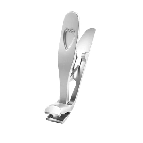 Nagelknipser Fußnägel Nagelzwicker Nagelschere Nagelscheren Fingernagelschere Fingernagel Knipser Nail Clipper Mit Auffangbehälter Profi Damen Herren Edelstahl Geschenk (8.8x1.5x2.5cm,silver) von JUSHZ