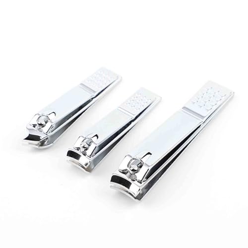 Nagelknipser Fußnägel Nagelzwicker Nagelschere Set Nagelscheren Fingernagelschere Fingernagel Knipser Nail Clipper Nagelklipser Nagelschneider Damen Klein Komfortgriff (silver) von JUSHZ