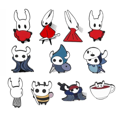 11 Pcs Hollow Knights Badge Pins Game Figur The Knight Cool Abzeichen Hollow Knights Cosplay Accessories Metall Button von JUSONGKWCP