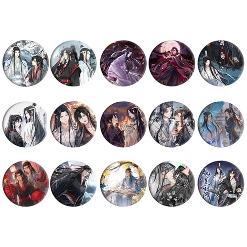 15 Grandmaster of Demonic Cultivations Abzeichen anime Figur Badge Pins Cosplay Accessories 58MM von JUSONGKWCP