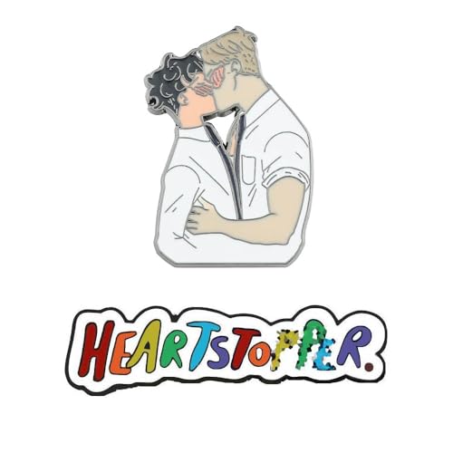 2 Pcs Heartstoppers Badge Pins TV Figur Heartstoppers Nick and Charlie Abzeichen Heartstoppers Cosplay Accessories Emaille Pin Set von JUSONGKWCP