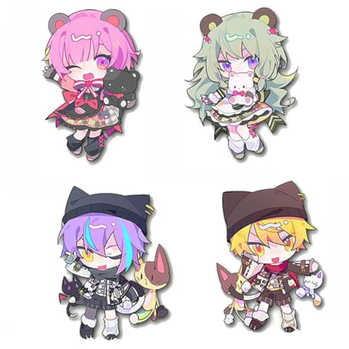 4 Pcs Colorful Sekais Rui Project Abzeichen Game Figur Mizuki Megurine Niedlich Badge Pins Sekais Rui Cosplay Zubehör von JUSONGKWCP