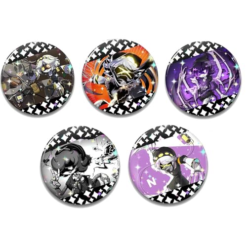 JUSONGKWCP 5 Pcs Murders Drones Abzeichen Brosche, 58mm, Mehrfarbig, Modern, Unisex, Nadelbrosche, Anstecknadel von JUSONGKWCP