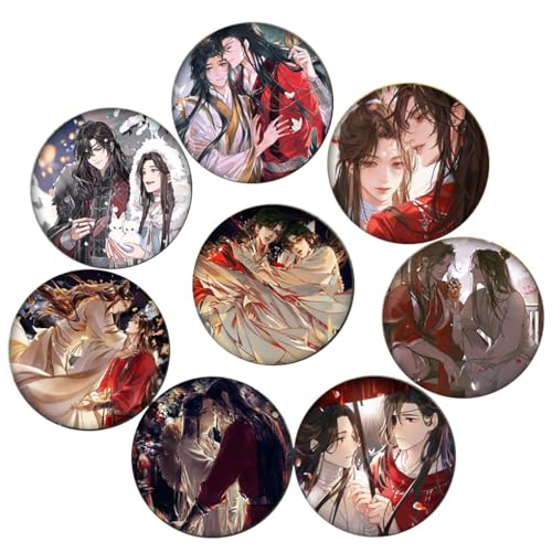 8 Heaven Official's Blessings Abzeichen 58mm Anime Figur Badge Pins HuaCheng XieLian Cosplay Accessories von JUSONGKWCP