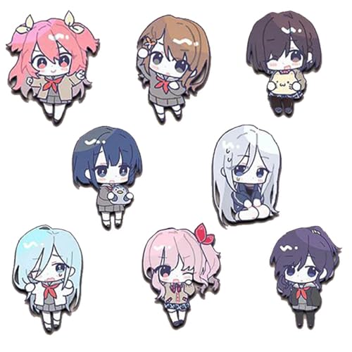 8 Pcs Projects Sekais Badge Pins Game Figur Sekais Rui Cosplay Accessories Niedlich Abzeichen Colorful Sekais Rui Project Merch von JUSONGKWCP