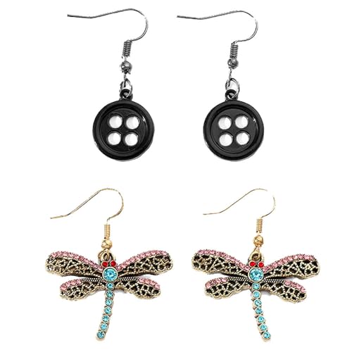Coralines Ohrringe Coralines Taste Libelle Edelstein Earrings Coralines Cosplay Accessories Coralines Film Ohrstecker Figuren Jewelry von JUSONGKWCP