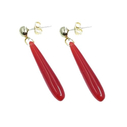 Frieren Ohrringe Frieren Cosplay Accessories Rote Harz Ohrstecker Earring Anime Frierens Merch (Red-A) von JUSONGKWCP
