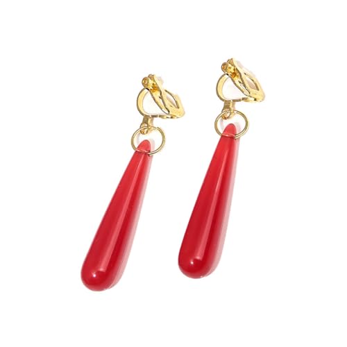 Frieren Ohrringe Frieren Cosplay Accessories Rote Harz Ohrstecker Earring Anime Frierens Merch (Red-B) von JUSONGKWCP