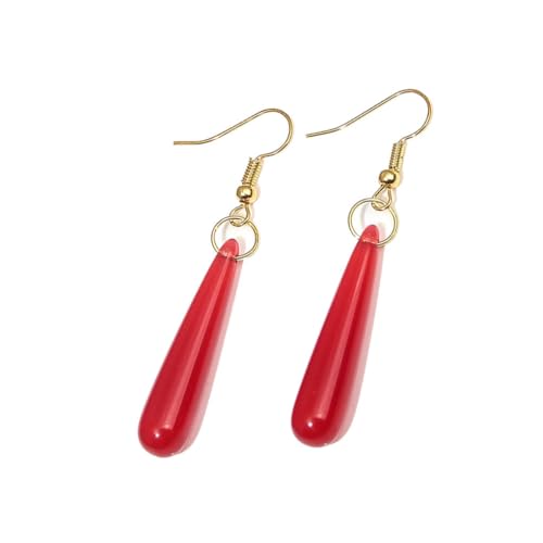 Frieren Ohrringe Frieren Cosplay Accessories Rote Harz Ohrstecker Earring Anime Frierens Merch (Red-C) von JUSONGKWCP