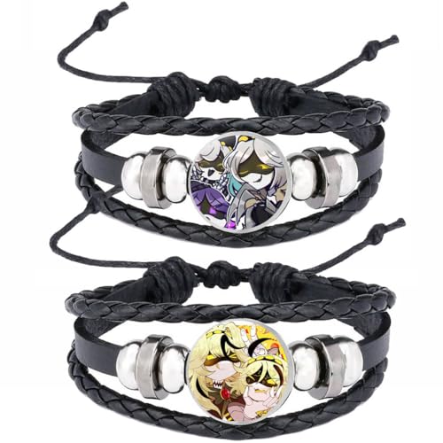 JUSONGKWCP 2 Pcs Murders Drones Armband Cartoon Murders Drones Mode Armreif Für Frauen Mädchen Murders Drones Cyn Uzi Deko Cosplay Geflochtenes Vintage Armbänder (Mehrfarbig-1) von JUSONGKWCP