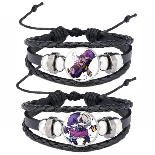JUSONGKWCP 2 Pcs Murders Drones Armband Cartoon Murders Drones Mode Armreif Für Frauen Mädchen Murders Drones Cyn Uzi Deko Cosplay Geflochtenes Vintage Armbänder (Mehrfarbig-4) von JUSONGKWCP