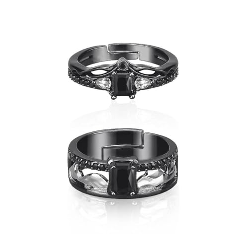 JUSONGKWCP Love Deepspace Sylus Ringe Qinche Sylus Cosplay Ring Accessories Vintage Punk Schmuck Jewelry Mode Paar Ringe 2 Set von JUSONGKWCP