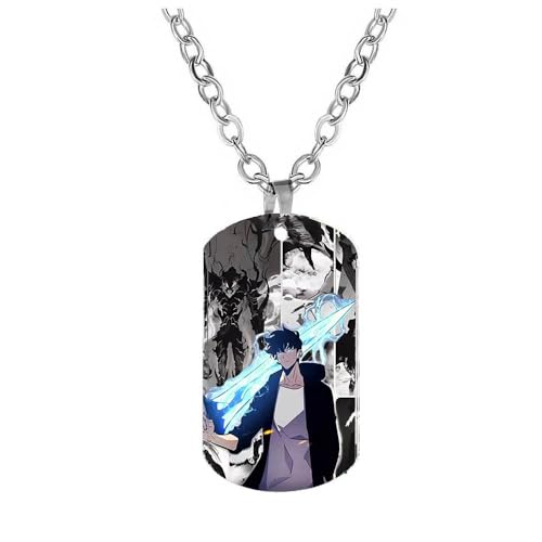 JUSONGKWCP Solo Levelings Halskette Anime Figur Cosplay Necklace Accessories Solo Levelings Metall Anhänger Jewelry (Mehrfarbig-3) von JUSONGKWCP