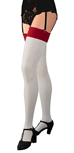 Microfaser Strümpfe 40 DEN Semi Blickdicht Uni Top 10 Farben S - XXXL, weiß / rot, M/L Microfaser Strümpfe 40 DEN Semi Blickdicht Uni Top 10 Farben S - XXXL, weiß / rot, M/L von JUST BEAUTY TOUCH