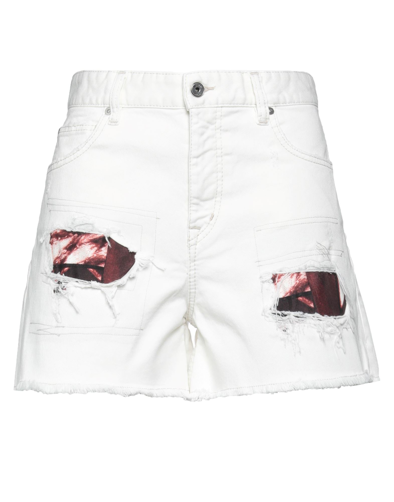 JUST CAVALLI Jeansshorts Damen Weiß von JUST CAVALLI