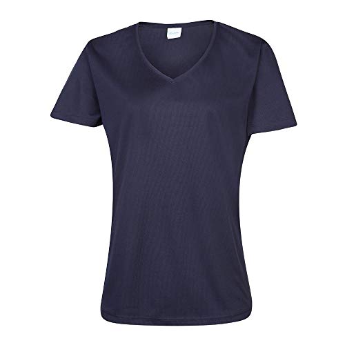 JUST COOL - Damen V-Neck Funktionsshirt 'Cool T' / French Navy, S von JUST COOL