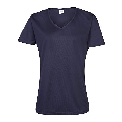 JUST COOL - Damen V-Neck Funktionsshirt 'Cool T' / French Navy, XL von JUST COOL