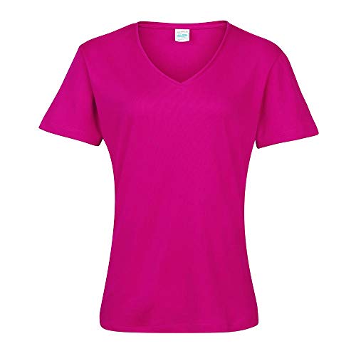 JUST COOL - Damen V-Neck Funktionsshirt 'Cool T' / Hot Pink, XL von JUST COOL