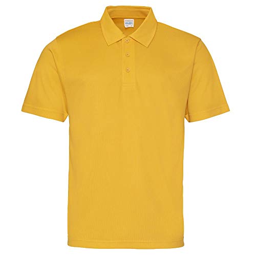 JUST COOL - Herren Funktions Poloshirt 'Cool Polo' / Gold, M von Just Cool