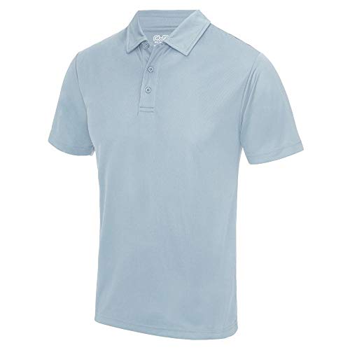 JUST COOL - Herren Funktions Poloshirt 'Cool Polo' / Sky Blue, XXL von Just Cool