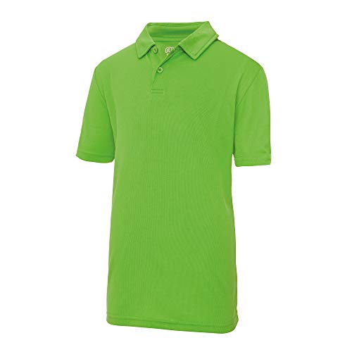 JUST COOL Kinder Sport Polo Shirt (9-11 Jahre) (Limette) von JUST COOL