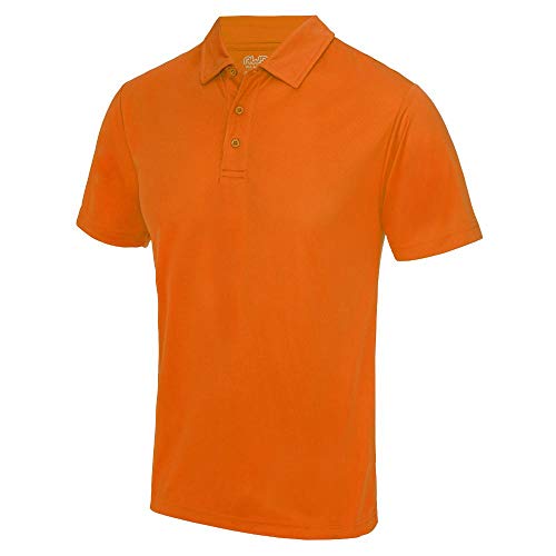 Just Cool - Herren Funktions Poloshirt 'Cool Polo' / Electric Orange, L L,Electric Orange von Just Cool