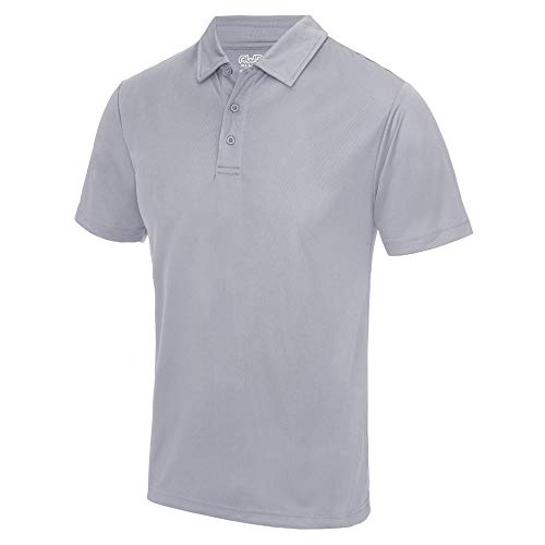Just Cool - Herren Funktions Poloshirt 'Cool Polo' / Heather Grey, L L,Heather Grey von Just Cool
